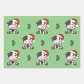Kuh Weihnachten Winter Tiere Urlaub Kühe Geschenkpapier Set (Vorderseite 3)