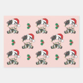 Kuh Weihnachten Winter Tiere Urlaub Kühe Geschenkpapier Set (Vorderseite)