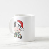 Kuh Weihnachten Winter Tiere Urlaub Kühe Kaffeetasse (Vorderseite Links)