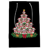 Kuh Weihnachtsbaum Funny Cow Lover Cow Xmas Mittlere Geschenktüte (Vorderseite)