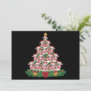 Kuh-Weihnachtsbaum Lustiger Kuhliebhaber Kuh-Weihn Feiertagskarte