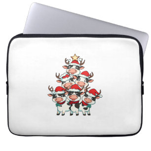 Kuh Weihnachtsbaum Xmas Girls Boys Funny Bauer Sa Laptopschutzhülle