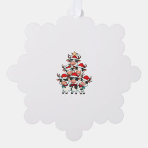 Kuh Weihnachtsbaum Xmas Girls Boys Funny Bauer Sa Ornament Karte