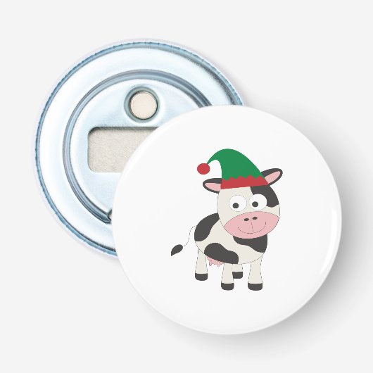 Kuh-Weihnachtself Flaschenöffner (Vorderseite)