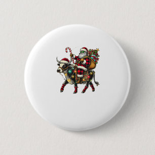 Kuh Weihnachtsfeier Buffalo Kariert Xmas Kuh Lov Button