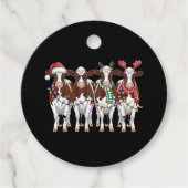 Kuh Weihnachtskühe Lover Geschenk Holiday Farm Geschenkanhänger (Vorderseite)