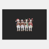 Kuh Weihnachtskühe Lover Geschenk Holiday Farm Geschenkpapier Set (Vorderseite)
