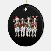 Kuh Weihnachtskühe Lover Geschenk Holiday Farm Keramik Ornament (Links)