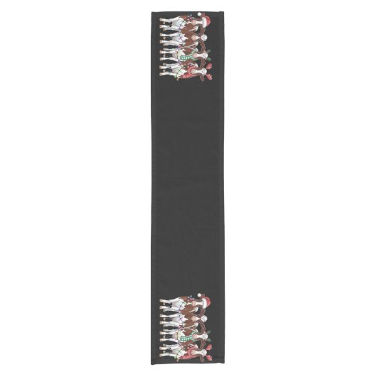 Kuh Weihnachtskühe Lover Geschenk Holiday Farm Kurzer Tischläufer (Vorderseite)