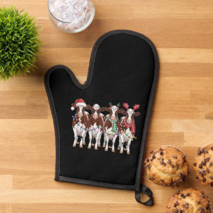 Kuh Weihnachtskühe Lover Geschenk Holiday Farm Ofenhandschuh