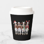Kuh Weihnachtskühe Lover Geschenk Holiday Farm Pappbecher (Vorderseite)