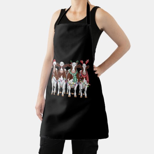 Kuh Weihnachtskühe Lover Geschenk Holiday Farm Schürze (InSitu)