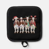 Kuh Weihnachtskühe Lover Geschenk Holiday Farm Topflappen (Vorderseite)