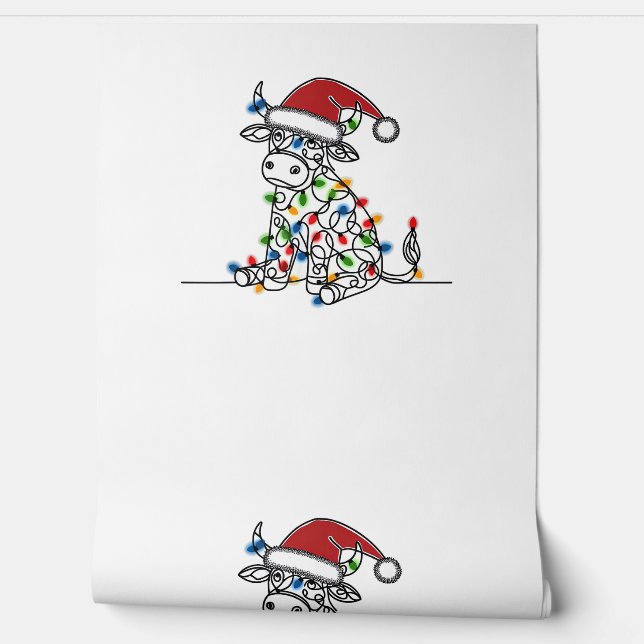 Kuh Weihnachtslicht Tapete (Abrollen)