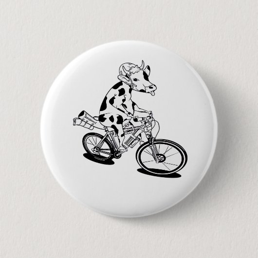 Kuh Weihnachtslicht Ugge Weihnachtsdesign Funny Button (Vorderseite)