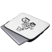 Kuh Weihnachtslicht Ugge Weihnachtsdesign Funny Laptopschutzhülle (Vorne Knopf)