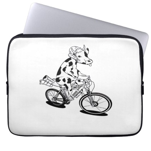 Kuh Weihnachtslicht Ugge Weihnachtsdesign Funny Laptopschutzhülle (Vorderseite)