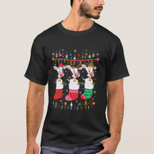 Kuh Weihnachtssocken Ugly Christmas Sweater Pajama T-Shirt