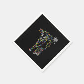 Kuh Weihnachtsweihnachtsbaum Kuh Xmas Snow Lover Serviette (Ecke)