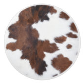 Kuh weiß keramikknauf (Vorderseite)