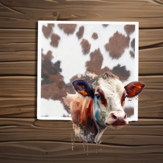 Kuh weiß serviette