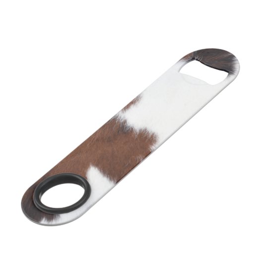 Kuh weiß speed flaschenöffner (Vorderseite Schrägansicht)