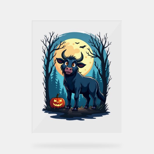 Kuh Werewolf Transformation Acrylschild (Vorderseite)