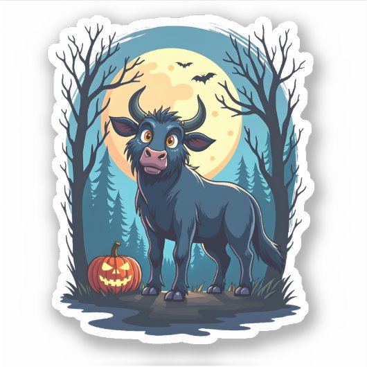 Kuh Werewolf Transformation Aufkleber (Vorderseite)