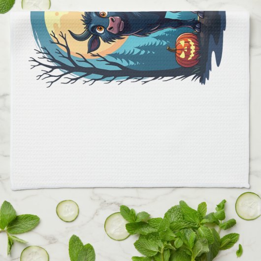 Kuh Werewolf Transformation Geschirrtuch (Gefaltet)