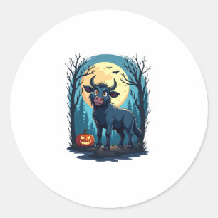 Kuh Werewolf Transformation Runder Aufkleber
