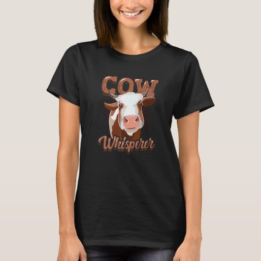 Kuh Whisperer Bauer T-Shirt (Vorderseite)