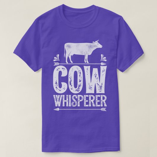 Kuh Whisperer Funny Farm Geschenke für Bauer T-Shirt (Design vorne)