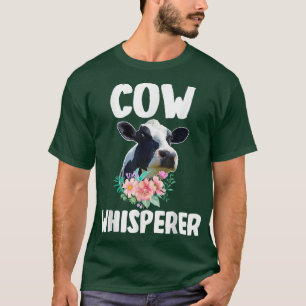 Kuh Whisperer Niedliche Kuh Blumenzucht Bauer G T-Shirt