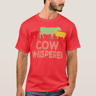 Kuh Whisperer Retro Vintag beängstigend Farmi T-Shirt