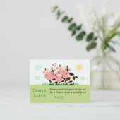 Kuh-Windeln-Raffelkarten Platzkarte (Stehend Vorderseite)