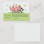 Kuh-Windeln-Raffelkarten Platzkarte (Vorne/Hinten)