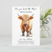 Kuh, wir haben neue Adresse Hochland Kalb bewegen Ankündigung (Stehend Vorderseite)