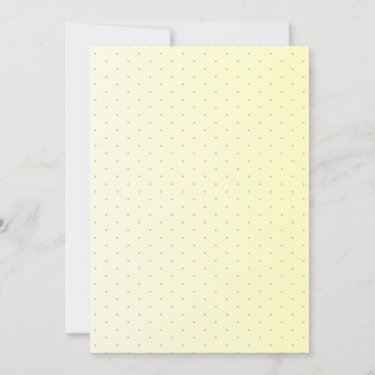 Kuh, wir sind über dem Mond, gelbe Babydusche Einladung (Rückseite)