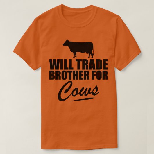 Kuh wird Bruder für Kühe handeln T-Shirt (Design vorne)