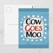 Kuh wird Moo-Postkarte Postkarte (Vorne/Hinten)