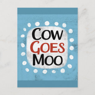 Kuh wird Moo-Postkarte Postkarte