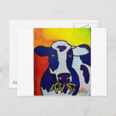 Kuh Wow Piliero Postkarte (Vorne/Hinten)