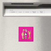 Kuh, Zebra, Giraffe in Kinderzeichnung Magnet (In Situ (Geschirrspüler))