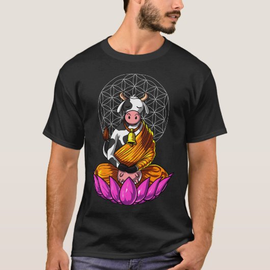 Kuh Zen Meditation T-Shirt (Vorderseite)