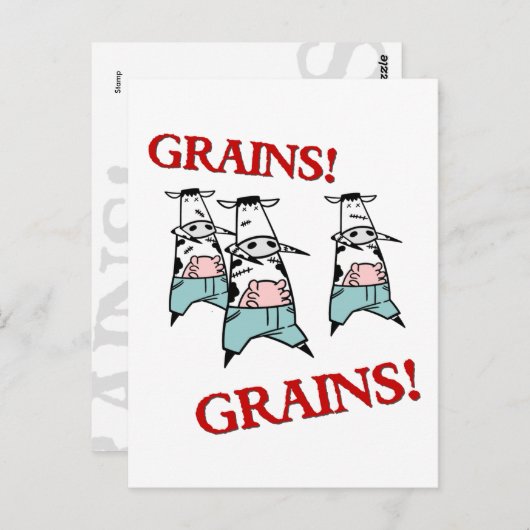 Kuh Zombies Postkarte (Vorne/Hinten)