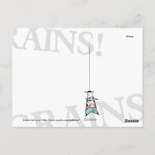 Kuh Zombies Postkarte (Rückseite)