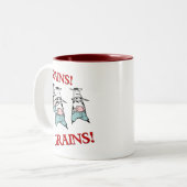 Kuh-Zombies Zweifarbige Tasse (Vorderseite Links)