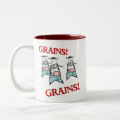 Kuh-Zombies Zweifarbige Tasse (Links)