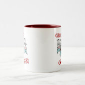 Kuh-Zombies Zweifarbige Tasse (Mittel)