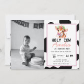 Kuh zum Geburtstag Einladung (Vorderseite)